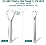 Easkep wide head tongue cleaner with white carrying case