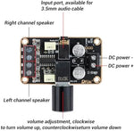 DROK 5W stereo digital power amp module with volume knob close up