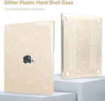 MOSISO accessory organization set including the starlight glitter case and a small portable storage pouch