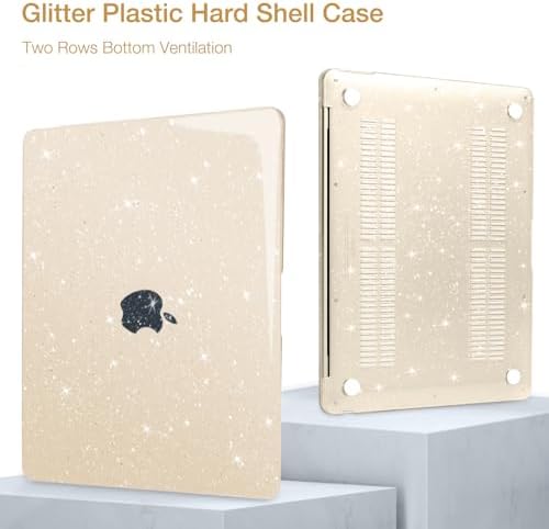 MOSISO accessory organization set including the starlight glitter case and a small portable storage pouch