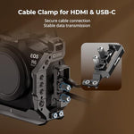 SmallRig R6 II protective cage kit demonstrating multiple accessory mounting points and cold shoe locations