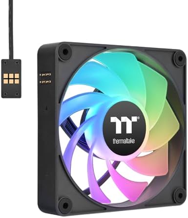 Reverse blade design computer radiator fans with addressable RGB lighting illumination.