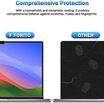 Forito screen protector installation process with squeegee