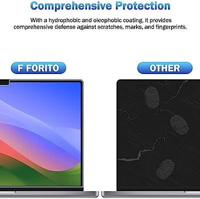 Forito screen protector installation process with squeegee