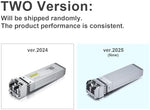 Close up of 10Gtek SFP+ transceiver LC duplex optical ports.