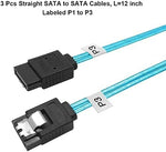 High speed 6Gbps straight to straight hard drive cable pack showing flexible low profile structure for compact PC chassis.