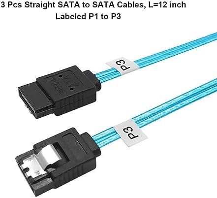 High speed 6Gbps straight to straight hard drive cable pack showing flexible low profile structure for compact PC chassis.