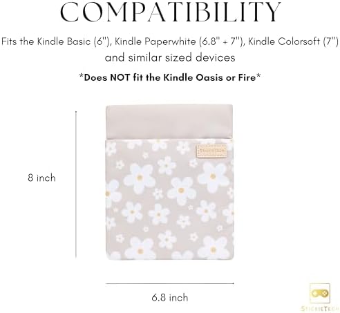 Side profile of StickieTech Kindle Sleeve showing padded material