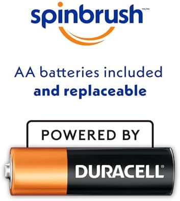 USA imported Spinbrush Pro Whiten packaging showing instructions and battery compartment.