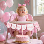 Inocean 6 months pink crown tiara bow on baby