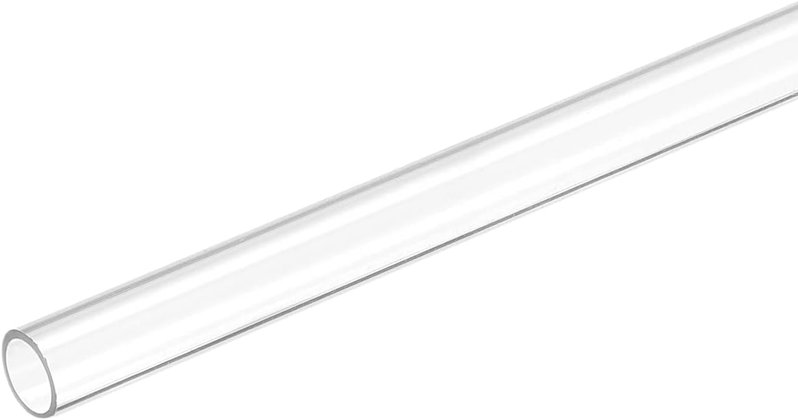 MECCANIXITY Plastic Pipe Rigid Polycarbonate Round Tube Clear 0.7"(18mm) ID 0.8"(20mm) OD 14" (350mm) High Impact for Lighting, Models, Water Plumbing - Image 9