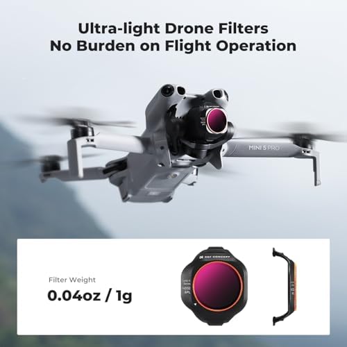 Professional grade K&F Concept ND/PL drone lens accessory kit