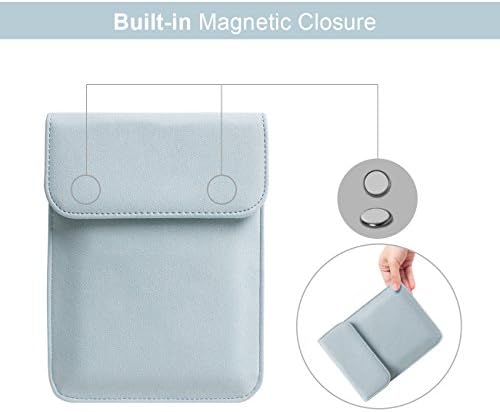 Interior view of Walnew Kindle sleeve soft fabric lining