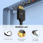 Durable black HDMI extension wire for ultra high definition monitors