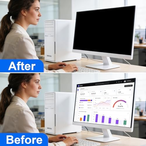 ZOEGAA 16 by 9 aspect ratio privacy filter showing 60 degree side blackout effect