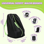 Car seat travel bag folded into integrated storage pouch