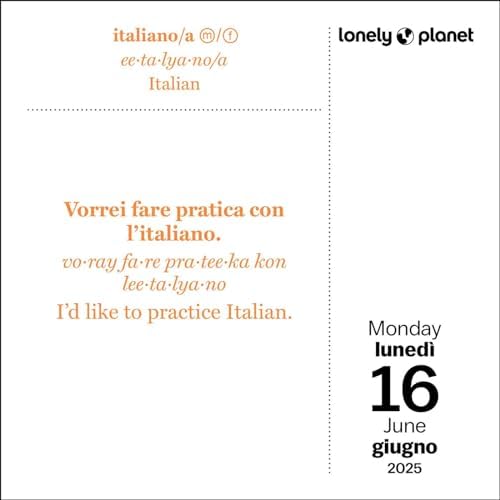 Lonely Planet: Italian Phrasebook 2025 Day-to-Day Calendar - Image 4
