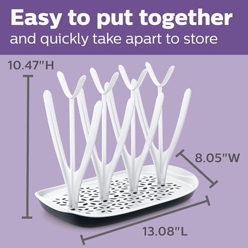 Philips Avent drying rack showing detachable drip tray