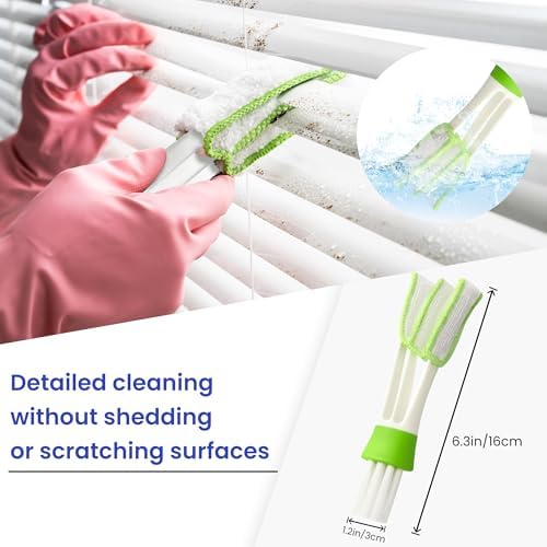 Detachable and washable yellow microfiber sleeves for blind duster tool
