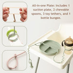 Top view of Andy Bear silicone feeding set