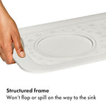 Oxo Pet Easy Clean Feeding Mat with dog bowls