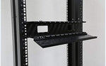 Raising Electronics 19 inch rack mount wire organizer with the plastic snap on cover attached