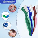 Ergonomic rubber anti slip handle design on the premium oral hygiene brush