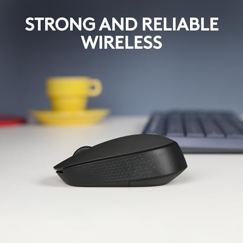 Logitech wireless computer mouse side profile emphasizing the contoured ambidextrous ergonomics
