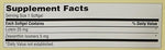 Supplement facts label for Trunature Vision Complex