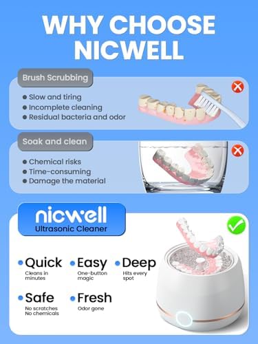 Nicwell mouth guard cleaner interface with single button control