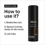 L'Oréal Professionnel root concealer bottle in Brown shade for salon-like touch ups