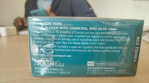 Jolen New York Creme Bleach with Charcoal and Aloe Vera, 247gm - Image 3