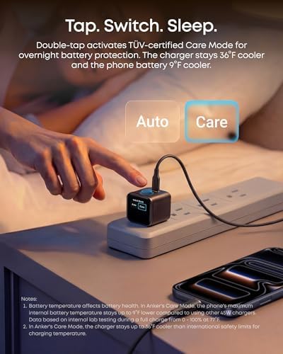 Anker portable smart display charger folded flat for convenient travel storage