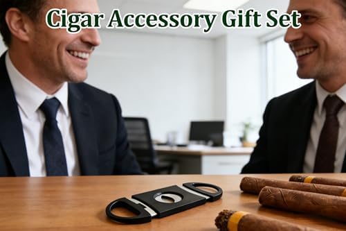 2-Piece Cigar Cutter Set – Plastic & Stainless Steel Guillotine Cutters for Precise Trimming - Image 3