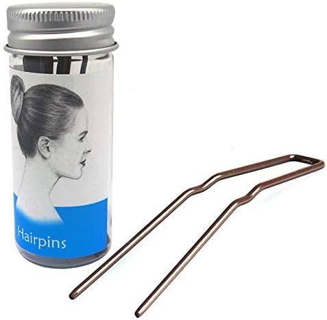 ROCST U-shaped hairpins brown front view for salon styling
