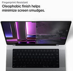 Oleophobic coating demonstration on Spigen MacBook screen protector