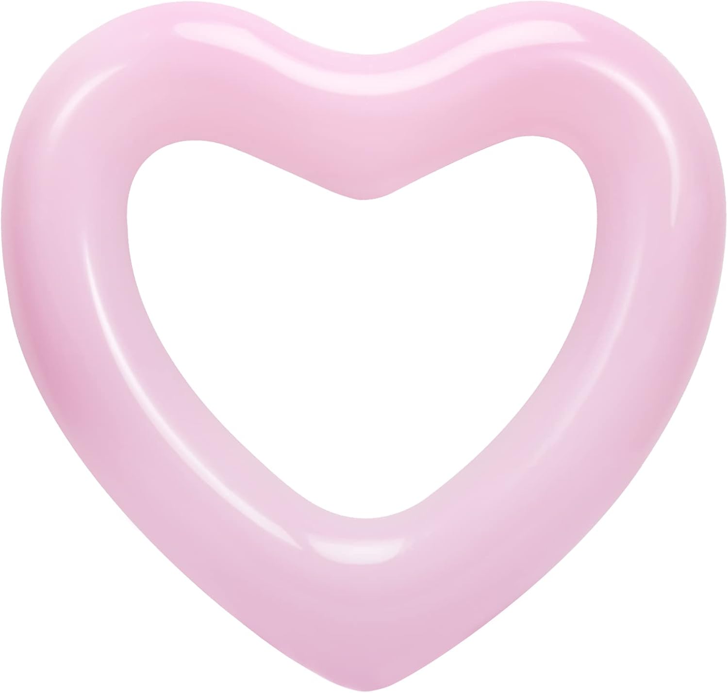 HeySplash heart-shaped pink inflatable pool float front view