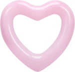 HeySplash heart-shaped pink inflatable pool float front view