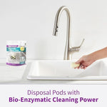 Close up of Rejuvenate bio-enzymatic disposal cleaning pods