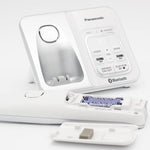 Four individual Cerepros AAA rechargeable batteries aligned horizontally for household landline telephones.