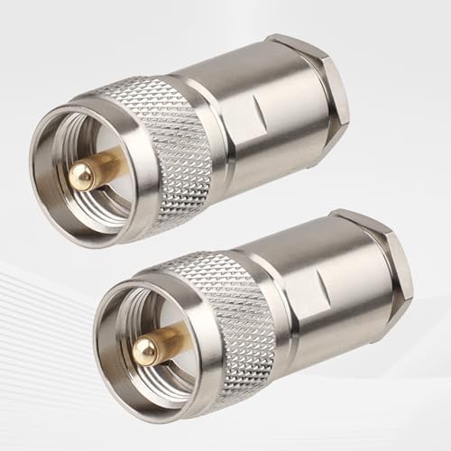 Side profile of Mookeerf 50 Ohm UHF male coaxial connector