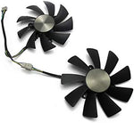 NNL 100mm GPU fan rear view highlighting the four pin power connector and wiring layout.