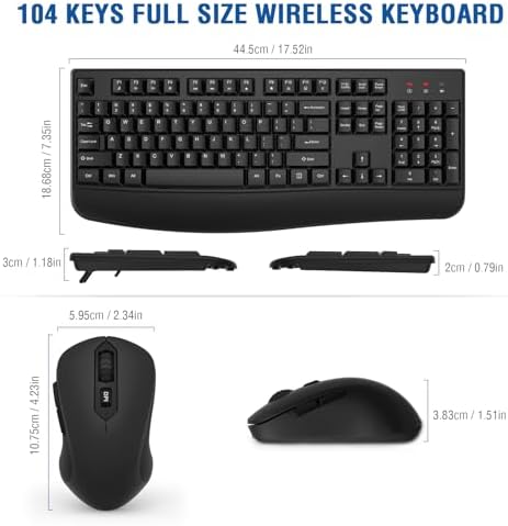 Side angle view of the EDJO full sized wireless keyboard demonstrating the ergonomic typing slope