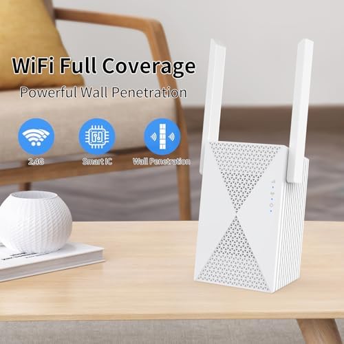 JoyLantern WiFi signal booster showing dual antennas