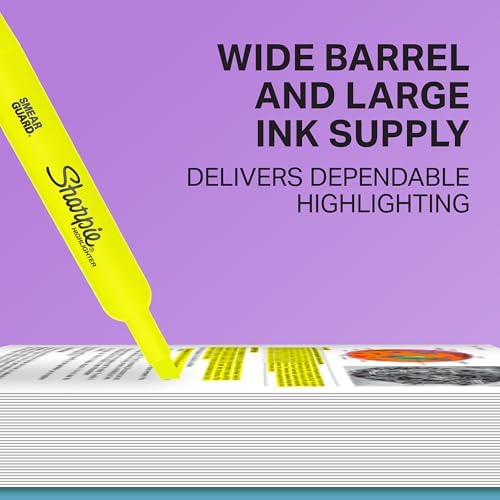 Sharpie Tank Highlighters, Chisel Tip Yellow Highlighter Pens, 12 Count - Image 4