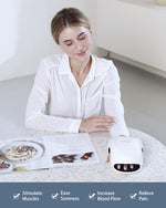 Close up of the user control interface displaying the heat and air compression adjustment settings.