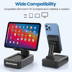 Jteman phone stand folded for easy travel and portability