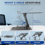 Lajou heavy duty aluminum alloy weighted base desk stability feature