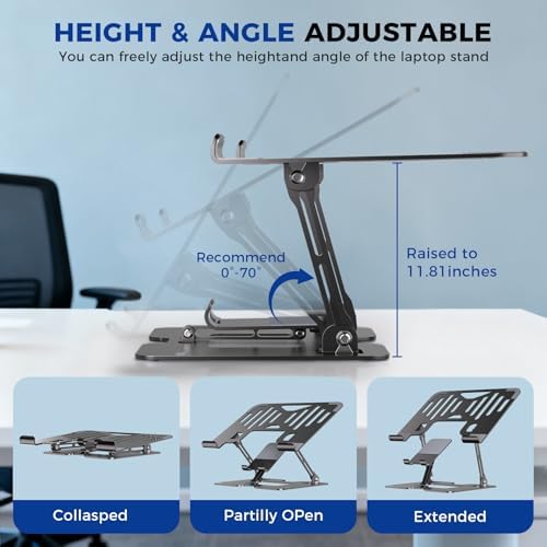 Lajou heavy duty aluminum alloy weighted base desk stability feature