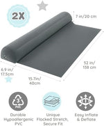 Lilian And Gema non slip safety bed rails placed on a queen size mattress setup